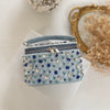 Something Blue Vanity Case Bag | Hand Embroidered Velvet Bag