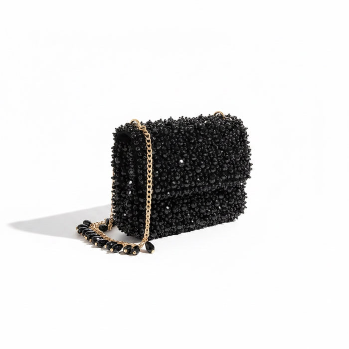 Black Mini Crystal Clutch