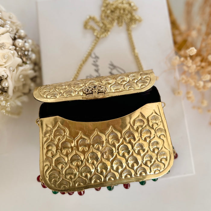 Mini Gold Brass Clutch