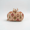 Multicolor Jewel Oval Clutch: Hand-Embroidered Oval Bag