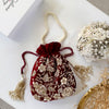 Maroon bridal potli bag