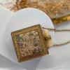 Mini Mother of Pearl Clutch : Gold Statement Clutch