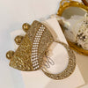 Kundan Brass Clutch with Jhumka Vintage Style Handbag