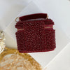 Maroon Crystal Mini Vanity Case Bag | Bridal Evening Bag