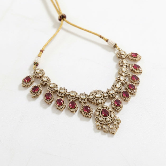 Ruby Necklace Set- Premium Kundan Necklace Set