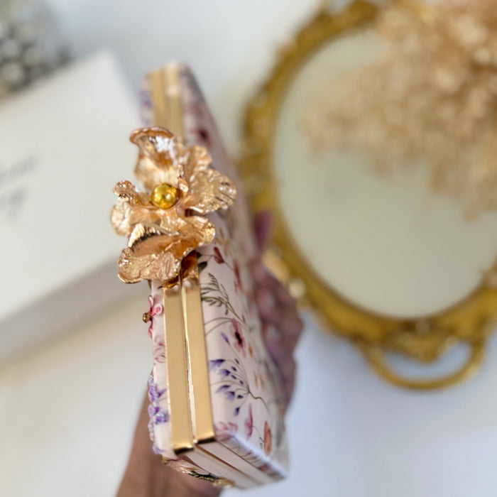 Butterfly Theme Multi-Color Clutch: Floral Zardosi Clutch