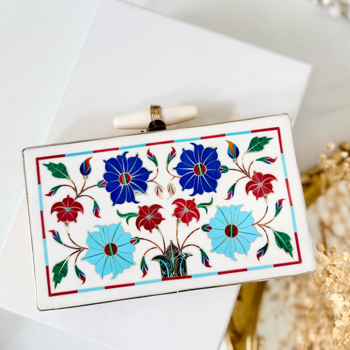 Sangemarmar Clutch | Multi-color Gemstone Evening Bag