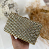 Fuchsia kundan Clutch