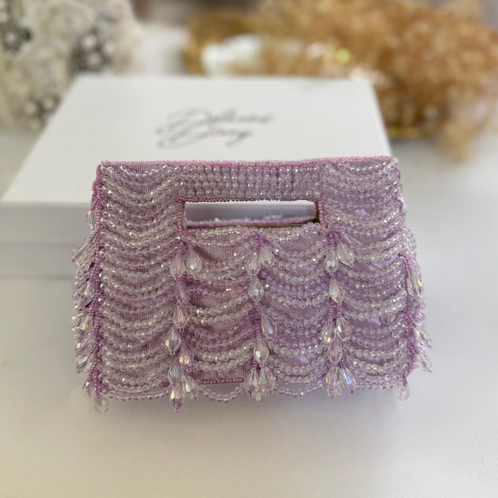 Mini Lilac Crystal Clutch