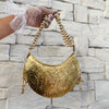 Moon Shape Brass Clutch