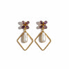 Amethyst & Mother of Pearl Statement Earrings 