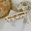 Ivory Bird-Motifs Bridal Clutch