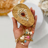 Mini Multi-Color Natural Gemstone Tear Drop Clutch