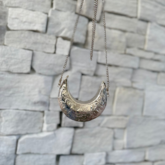 Mini Crescent Moon Brass Clutch