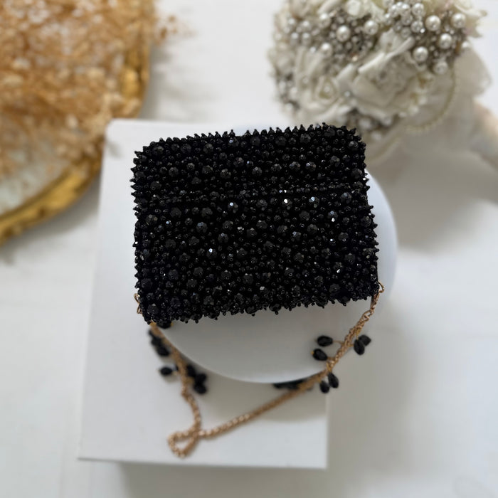 Black Mini Crystal Clutch