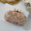 Dusty Pink Zardosi Bridal Clutch: Velvet Evening Bag