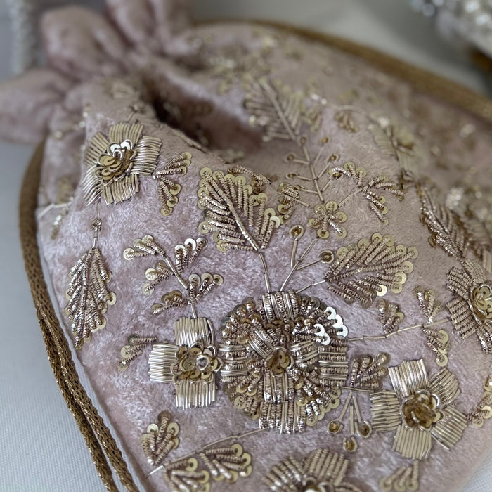 Pastel Pink Bridal Potli Bag