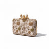 Multicolor Printed Hand-Embroidered Clutch Bag, Floral Evening Purse