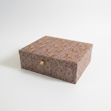 Multicolor Printed Bridal Trousseau Box | Hand-Emroidered Keepsake Storage Box | Gift for Bride 