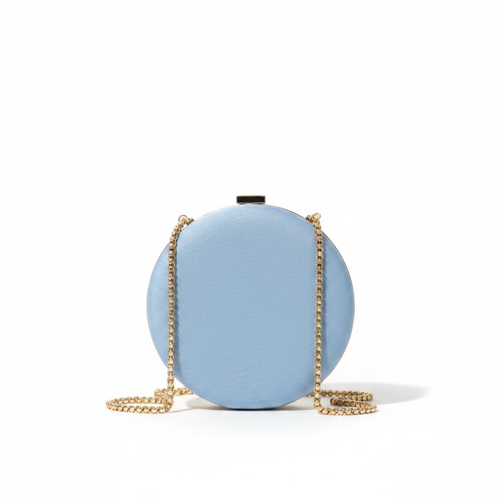Blue Round Shape Mini Clutch