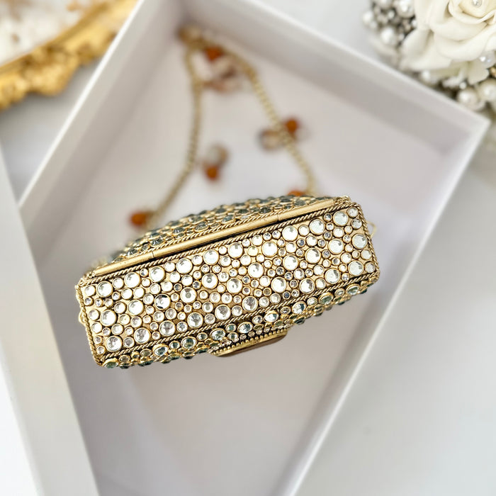 Mocha - Natural Onyx Gemstone Mini Clutch