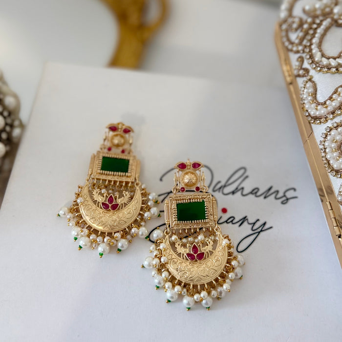 Kashmiri Earrings: Multicolor Traditional Earrings