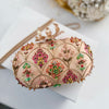 Multicolor Jewel Oval Clutch: Hand-Embroidered Oval Bag