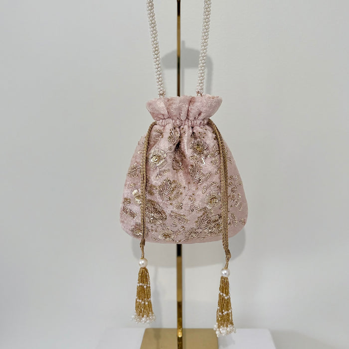 Pastel Pink Bridal Potli Bag