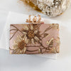 Champagne Sunflower Clutch | Floral Evening Bag