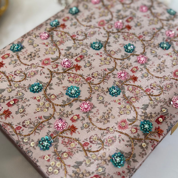 Multi-Color Bridal Trousseau Box | Hand-Emroidered Keepsake Box