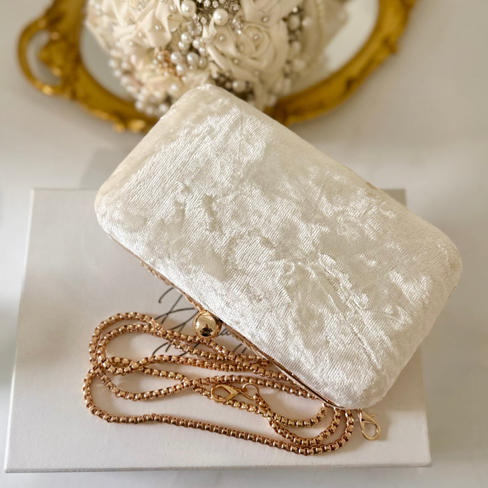 Ivory Beaded Bridal Clutch