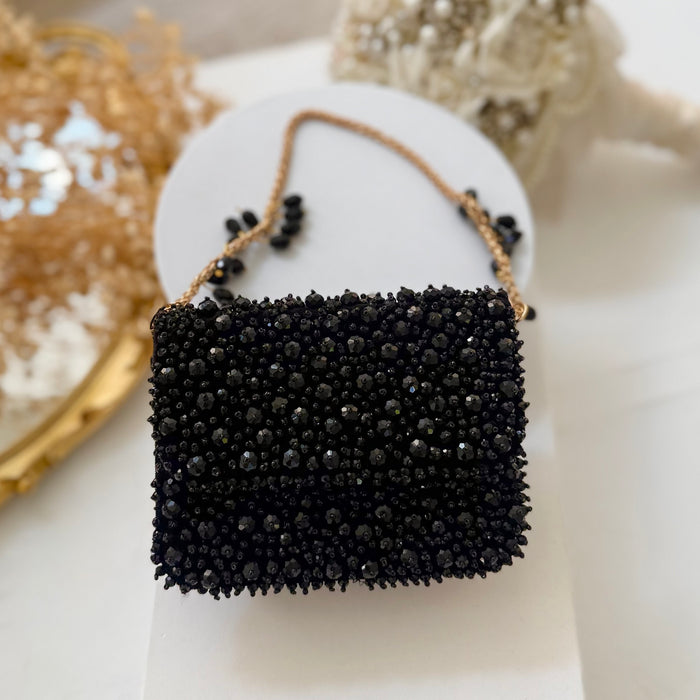 Black Mini Crystal Clutch