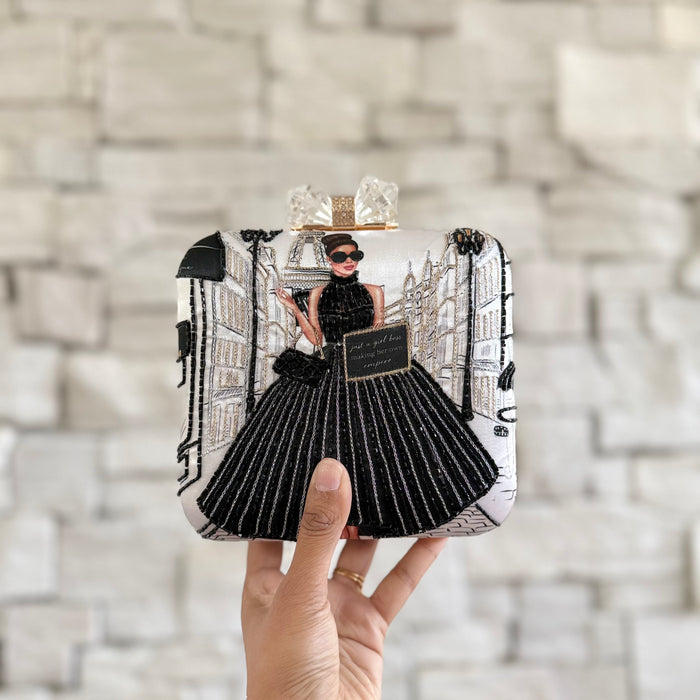 Black and White Statement Clutch
