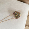 Multicolor Hand-Embroidered Heart-Shaped Kundan Clutch