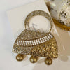 Kundan Brass Clutch with Jhumka Vintage Style Handbag