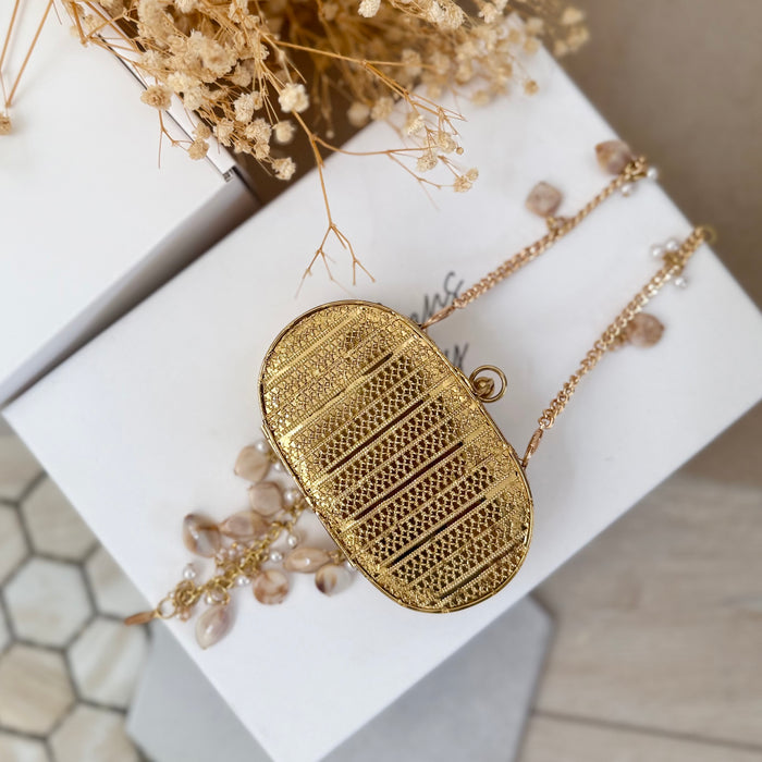Mini Clutch With MOP and Rhinestones