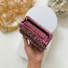 Purple Mini Crystal Clutch