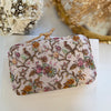 Multi-Color Bird and Floral Motif Hand-Embroidered Clutch