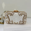 ivory beaded bridal clutch