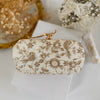 Ivory Bird-Motifs Bridal Clutch