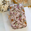 Multi-Color Bird and Floral Motif Hand-Embroidered Clutch