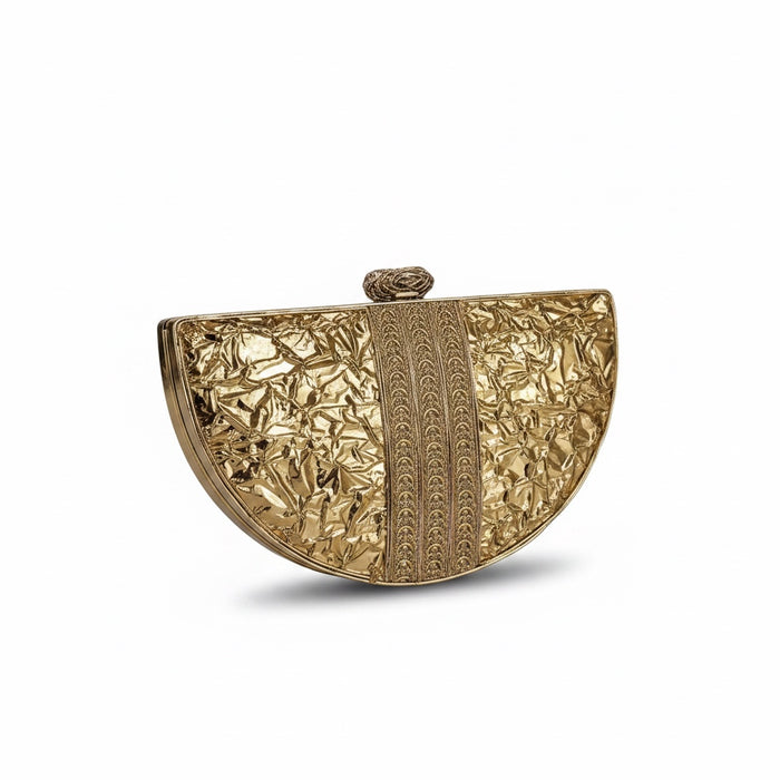 Moon Inspired Clutch-  Mother of Pearl Brass Clutch