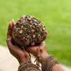 Multicolor Hand-Embroidered Heart-Shaped Kundan Clutch