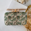 Hand-Embroidered Nature Inspired Leaf Clutch