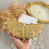 Moon shape brass clutch 