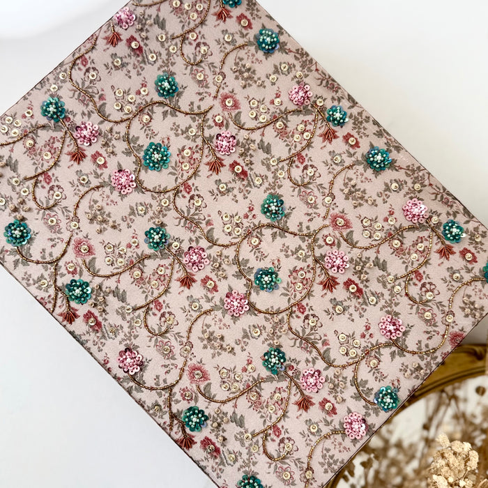Multi-Color Bridal Trousseau Box | Hand-Embroidered Keepsake Box