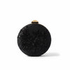 Black Round Shape Mini Clutch