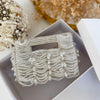 Mini Silver Crystal Clutch