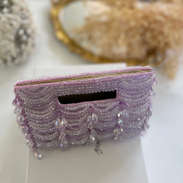 Mini Lilac Crystal Clutch
