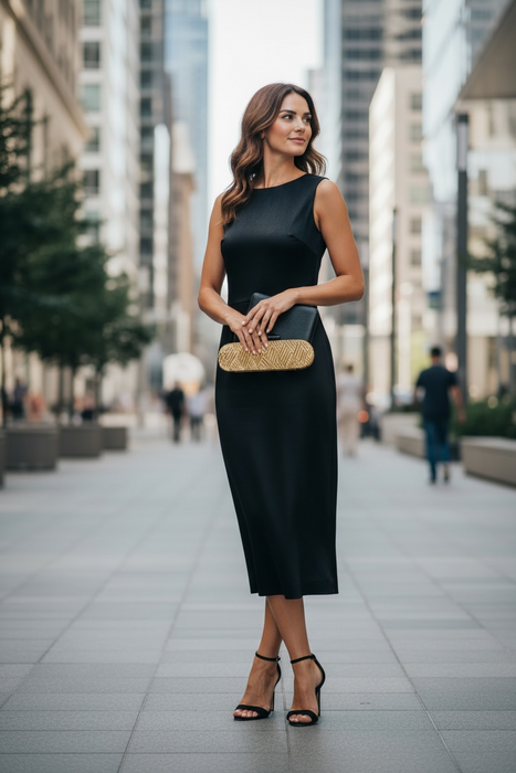 Gold Plated Antique Style Brass Clutch With Black Clasp